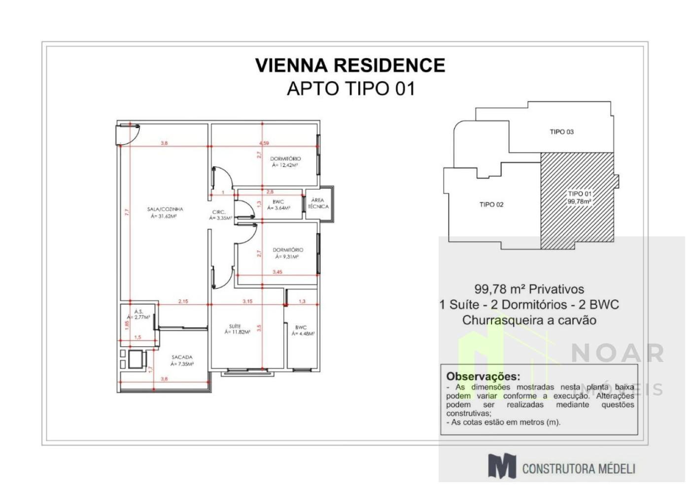 Planta baixa apto tipo 01