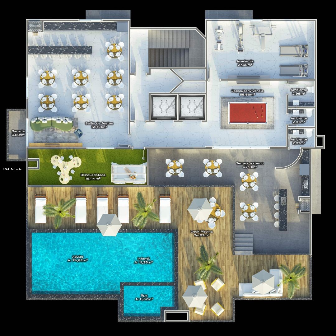 Planta rea de lazer
