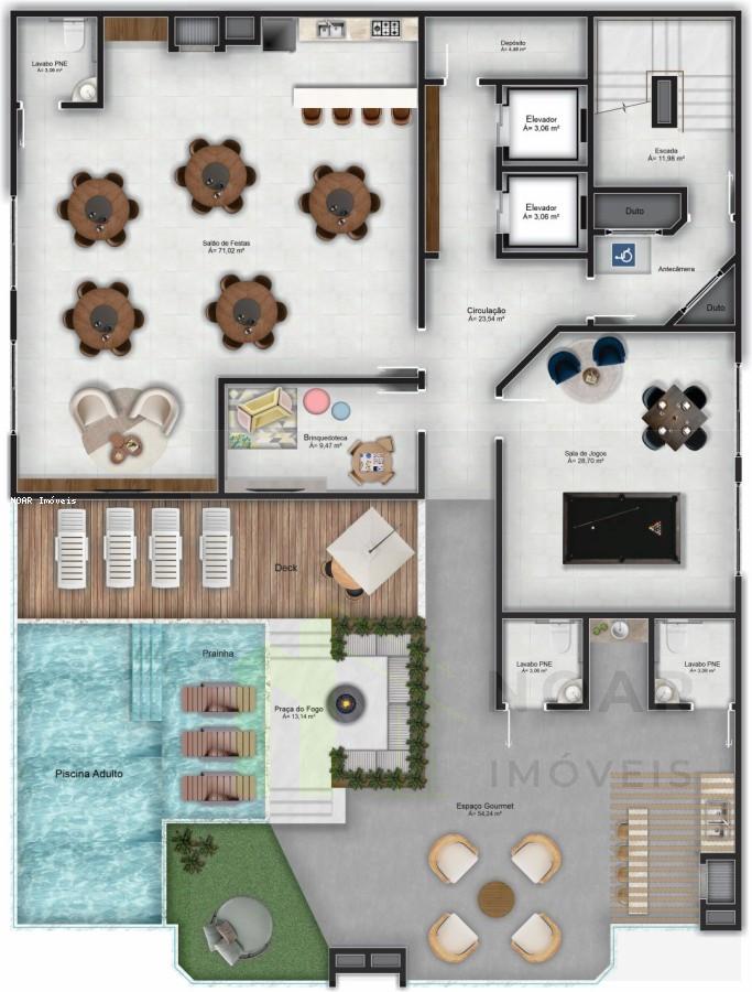 Planta rea de lazer