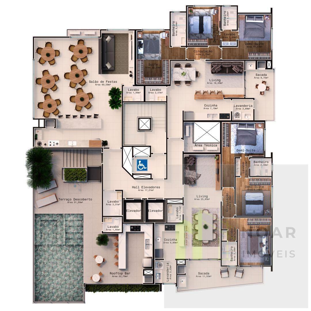 Planta rea de lazer